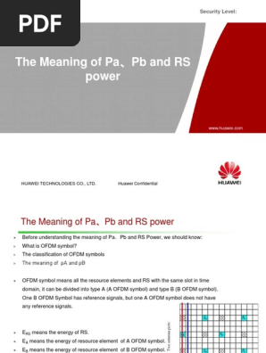 The Meaning Of Pa Pb And Rs Power Security Level Orthogonal Frequency Division Multiplexing Watt