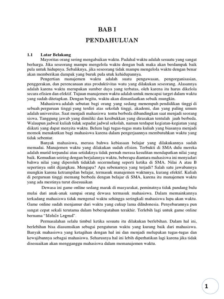 pengaruh mobile legend terhadap manajemen waktu mahasiswa pengaruh mobile legend terhadap manajemen waktu mahasiswa