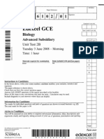 Edexcel QP Bio 2008