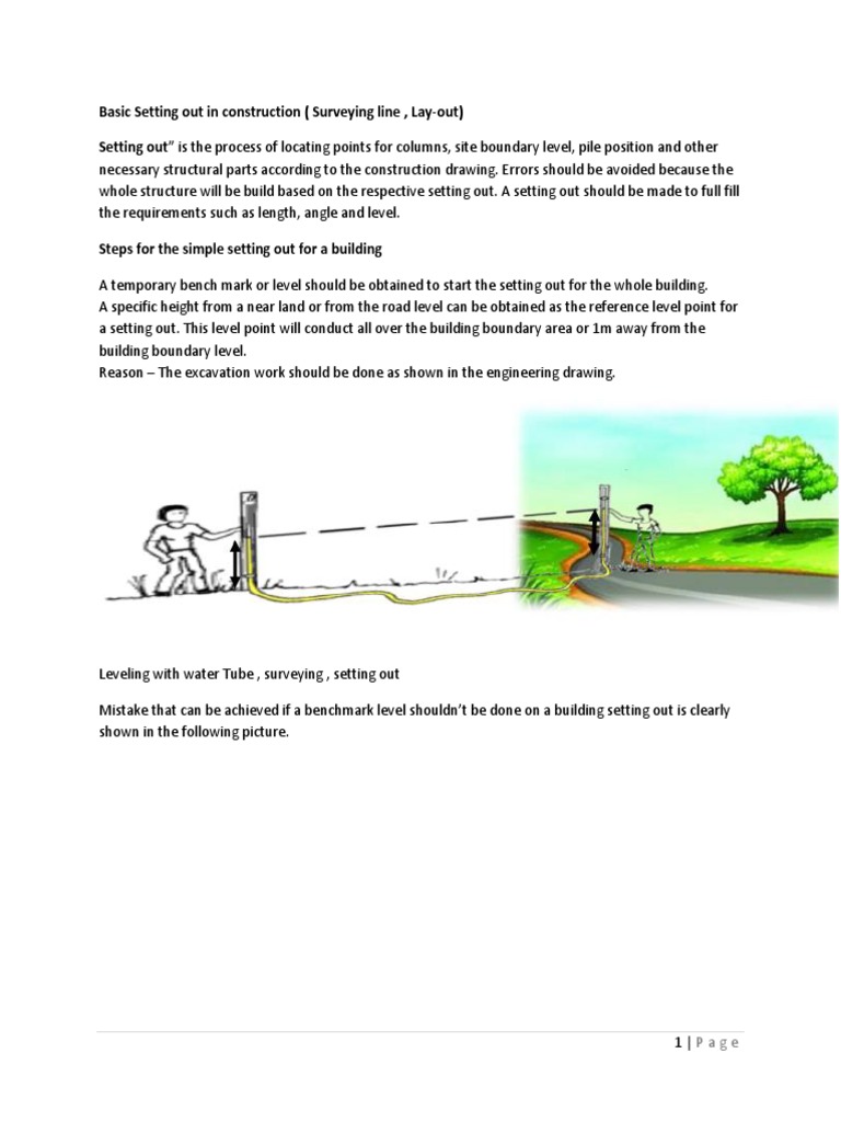 Basic Setting Out In Construction Pdf Surveying Teaching Mathematics