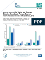 23 2015 Maternal Morbidity for Vaginal and Cesarean Deliveries, According to Previous Cesarean History New Data From the Birth Certificate, 2013.pdf