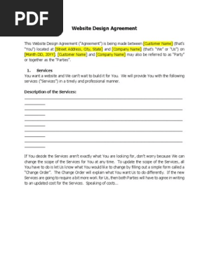 Web Design Contract