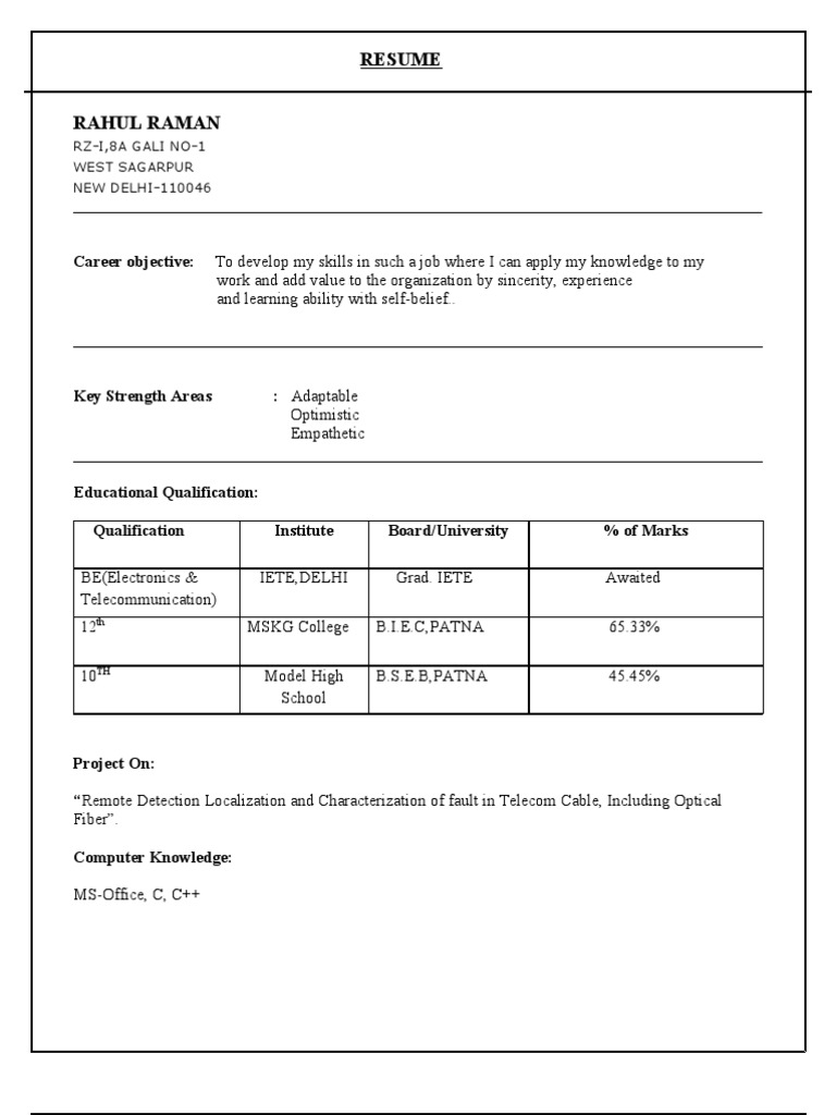 Resume: Optimistic Empathetic | PDF