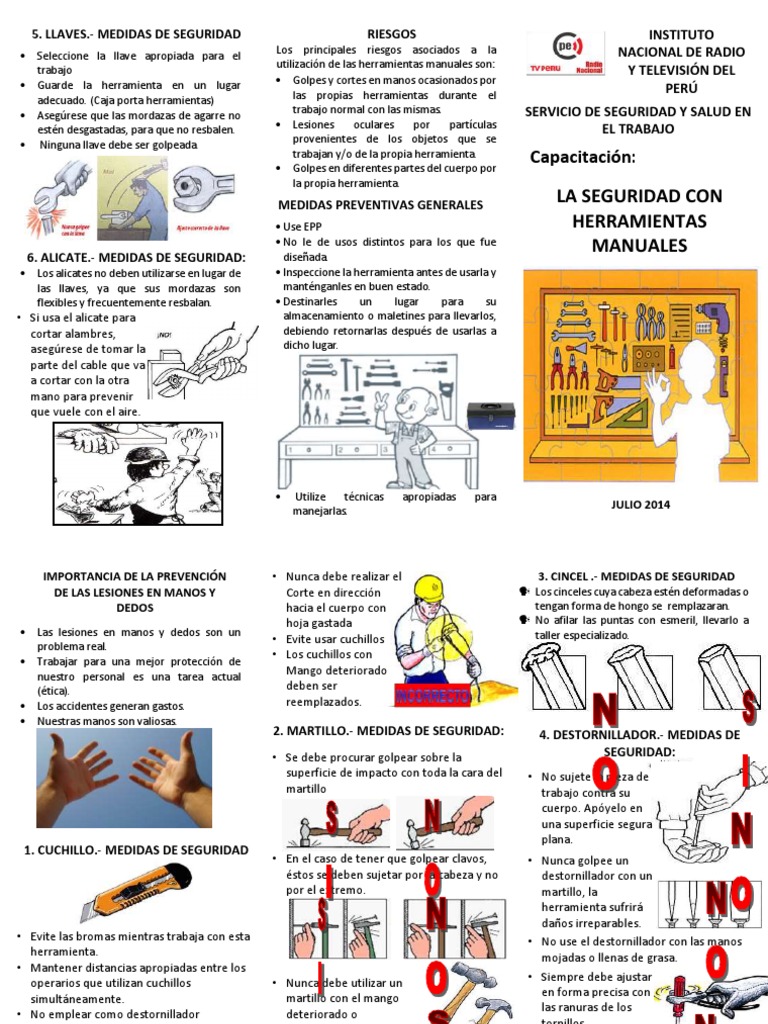 Seguridad en el Uso de Herramientas Manuales | PDF | Herramientas ...