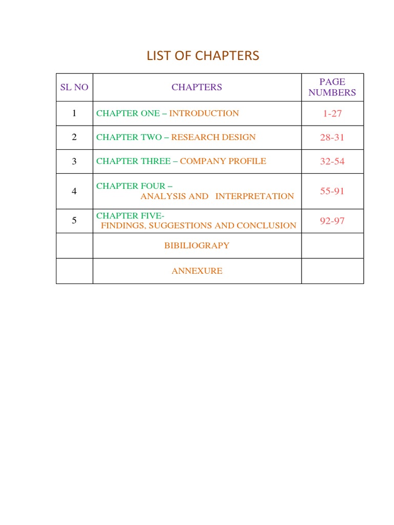 List of Chapters: SL No Chapters Numbers | PDF | Income Statement ...