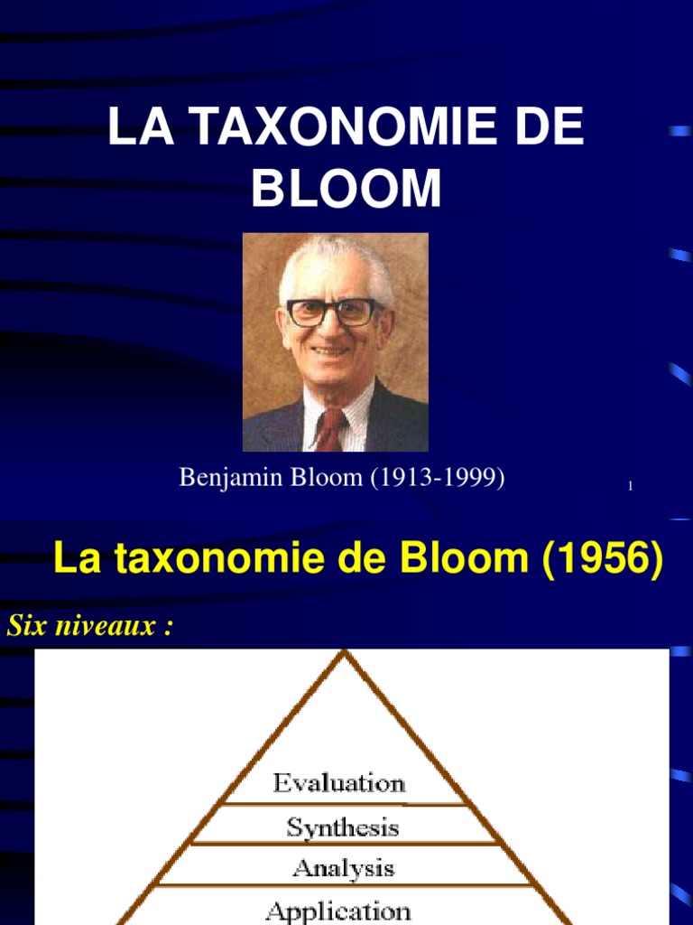 Taxonomie de Bloom : Niveaux et Objectifs | PDF | Taxonomie (Biologie ...