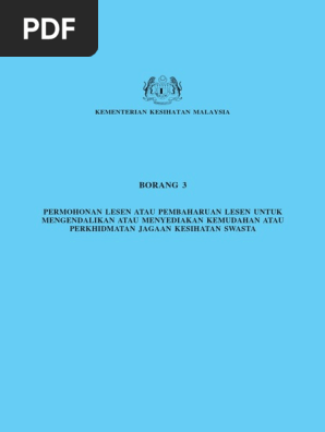 Borang 3 Permohonan Lesen Pdf