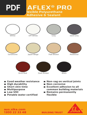 Sikaflex Pro Colour Chart Adhesive Epoxy