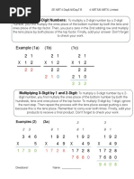 Directions for Multiplying Numbers (3rd Grade Math Level)