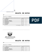 Notas boleta educación primaria