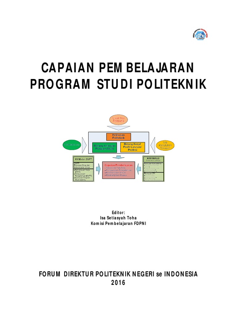 Capaian Pembelajaran Program Studi Politeknik Pdf