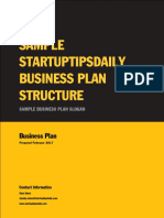 Business Plan Sample