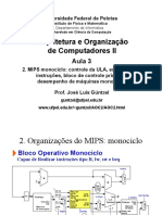 03 - MIPS mono-ciclo - BO da ULA, BO principal, formato e execução de instruções, desempenho.pdf
