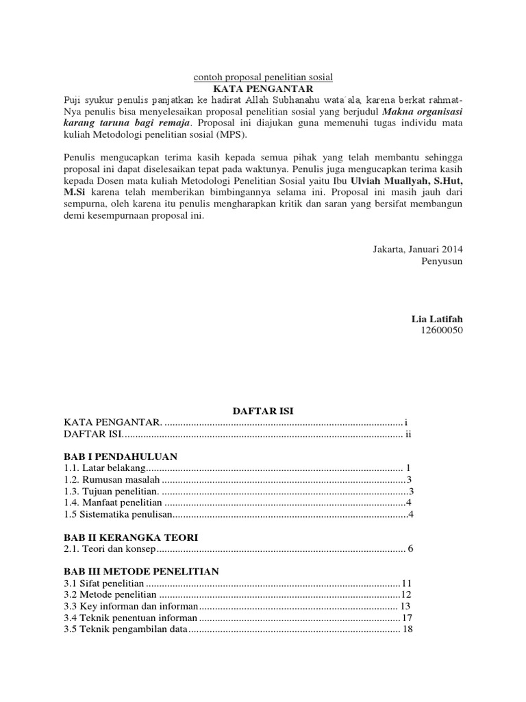 229954488 Contoh Proposal Penelitian Sosial