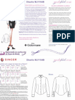 Instrucciones de Costura Blusa Camisera Clásica MJ1154b1