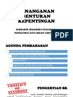 Materi Ketiga Itko Bekasi 2017 Penanganan Benturan Kepentingan