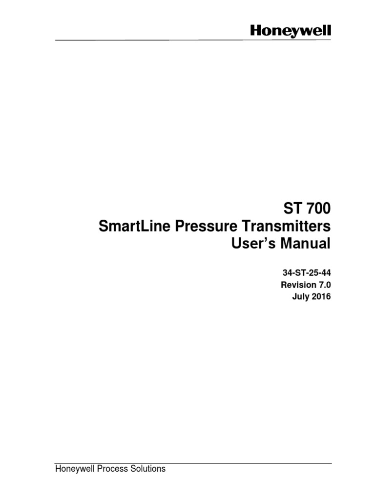 Honeywell ST700 | PDF | Pressure Measurement | Electrostatic Discharge