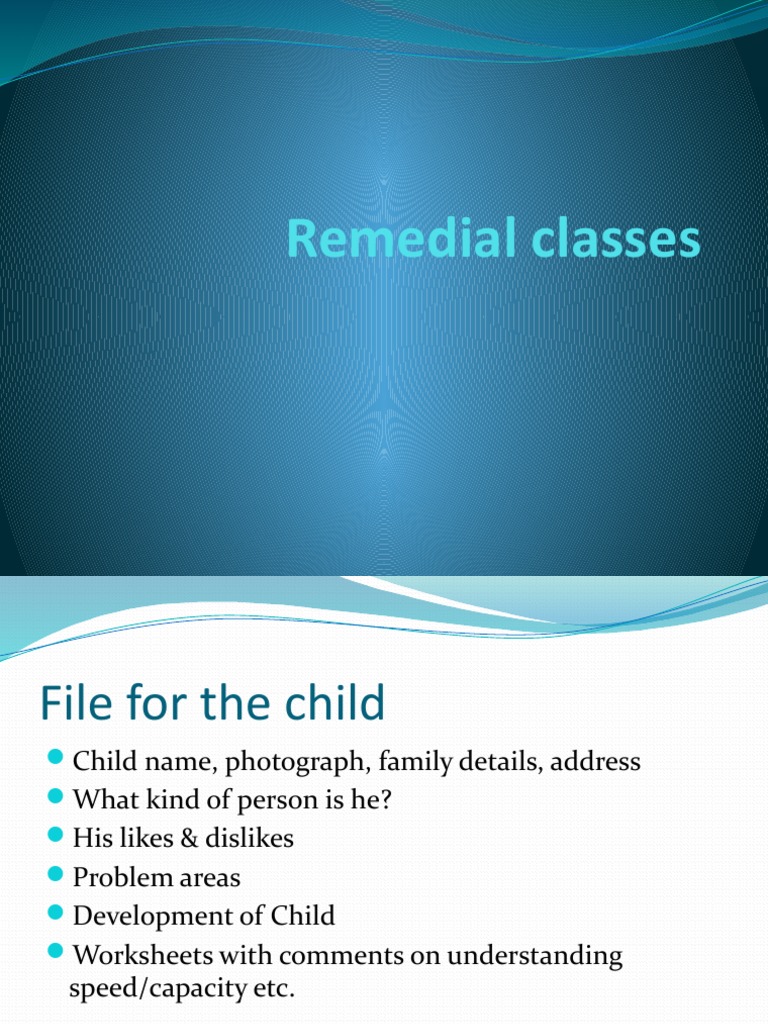 Remedial Class Worksheets for Children | PDF | Language Arts ...