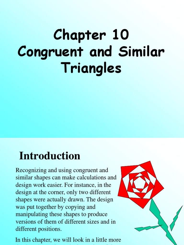 Congruent and Similar Triangles Explained | PDF | Shape | Triangle