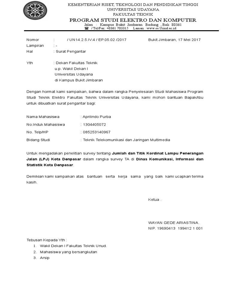 Surat Pengantar In English » Daily Blog Networks