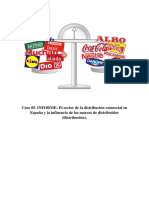 El Sector de La Distribución Comercial en España y La Influencia de Las Marcas de Distribuidor.