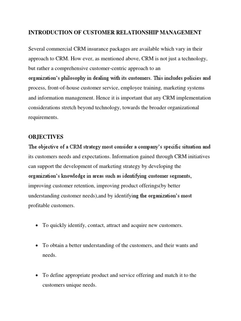 CRM Strategies for Insurance Companies | PDF | Customer Relationship ...