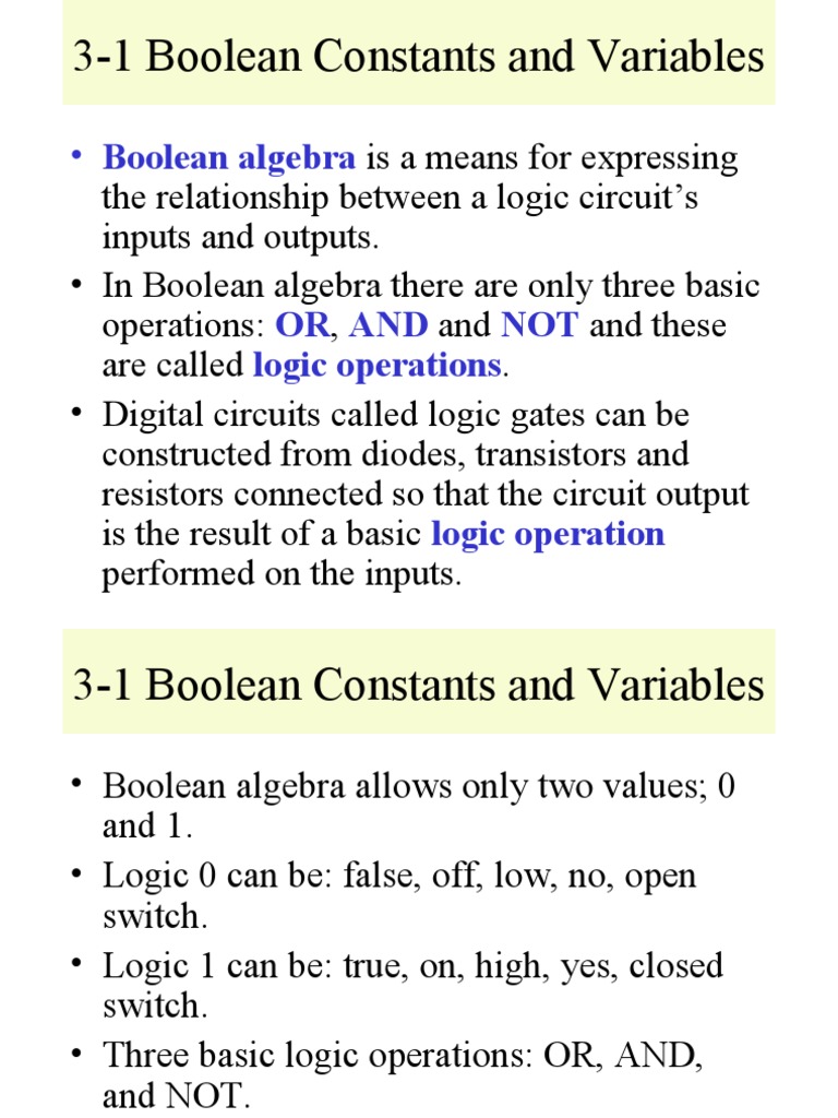 Boolean Algebra and Logic Gates Overview | PDF | Logic Gate | Boolean ...