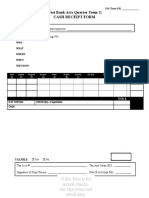 Cash Receipt Form