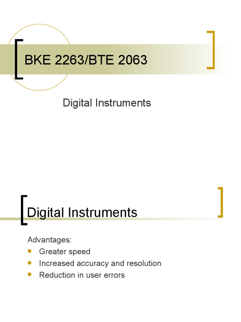 Digital Instruments Overview and Comparison | PDF | Electrical Circuits ...