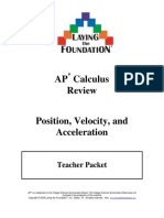 Position, Velocity, and Acceleration (Integration)