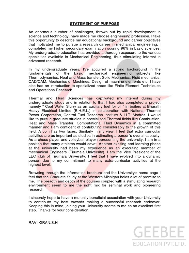 Sop Mech Ms PDF PDF Mechanical Engineering Engineering