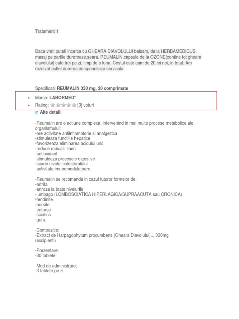 Tratament 1 | PDF