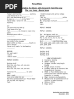 Song Class The Lazy Song Worksheet and PDF