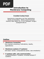 Introduction To Membrane Computing: Erzsébet Csuhaj-Varjú