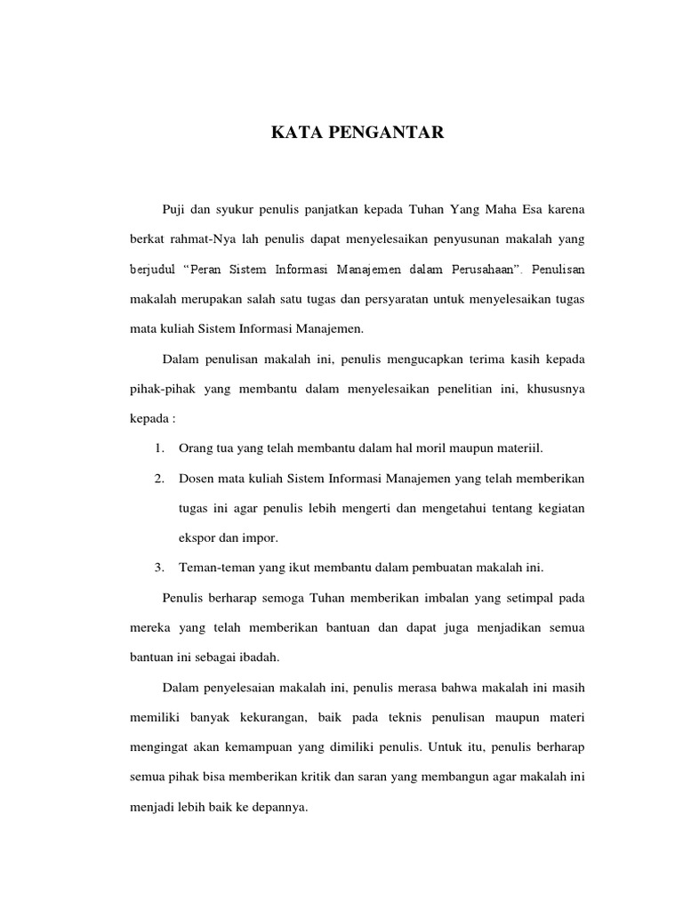 Makalah Peran Sim Dalam Perusahaan