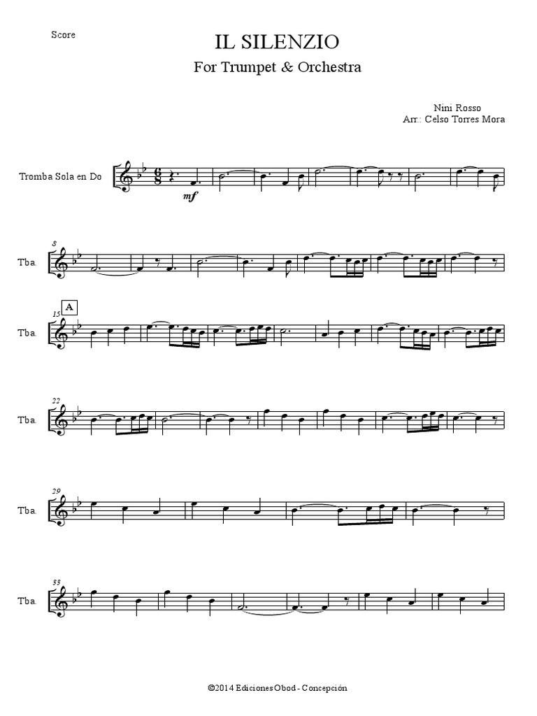 Il Silenzio Partitura PDF