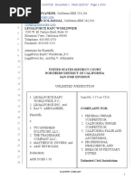 Federal Complaint - LegalForce RAPC v. The Trademark Company, Matthew Swyers