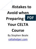 15 Mistakesto Avoid When Preparingfora CELTACourse