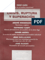 Crisis, Ruptura y Superación (René Kaës)