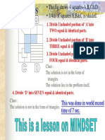 Dividing 4 Squares into Equal Parts in Record Time