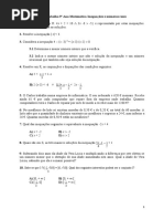 Ficha Trabalho 9 Ano Matemática Inequações e Números Reais