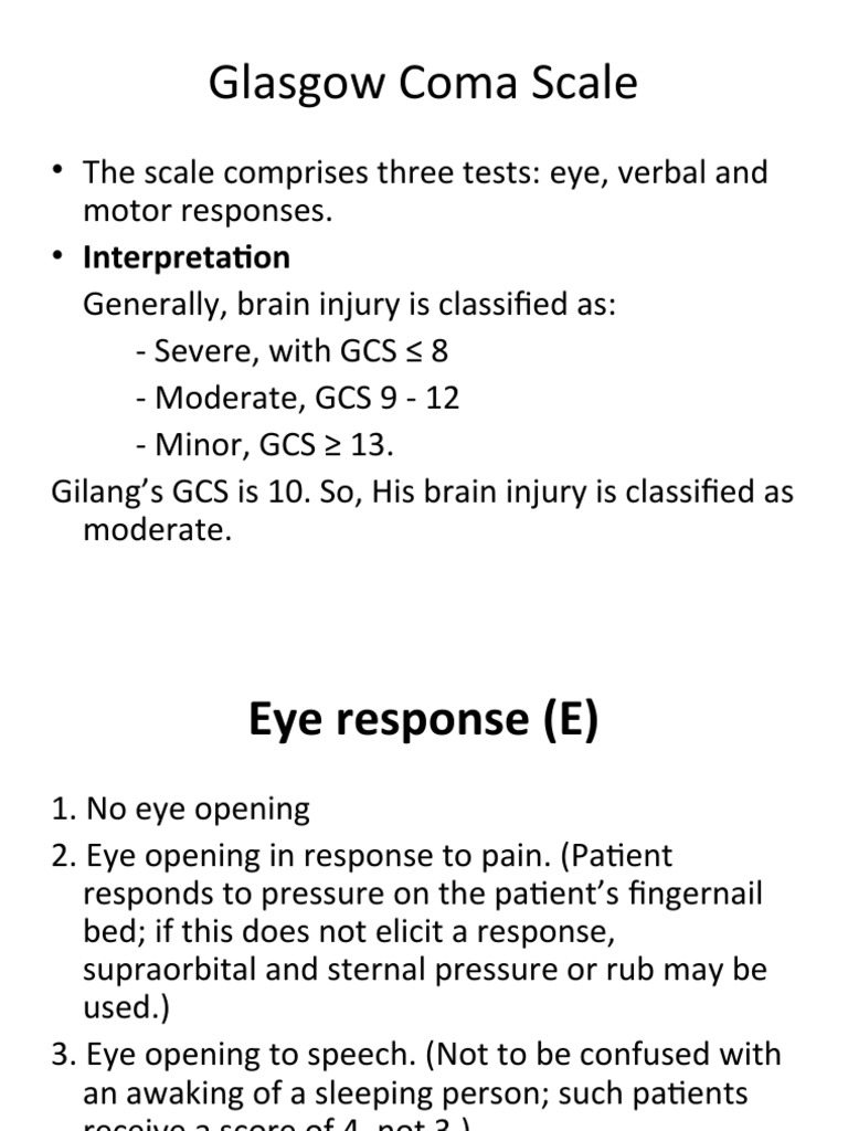 Glasgow Coma Scale Explained | PDF