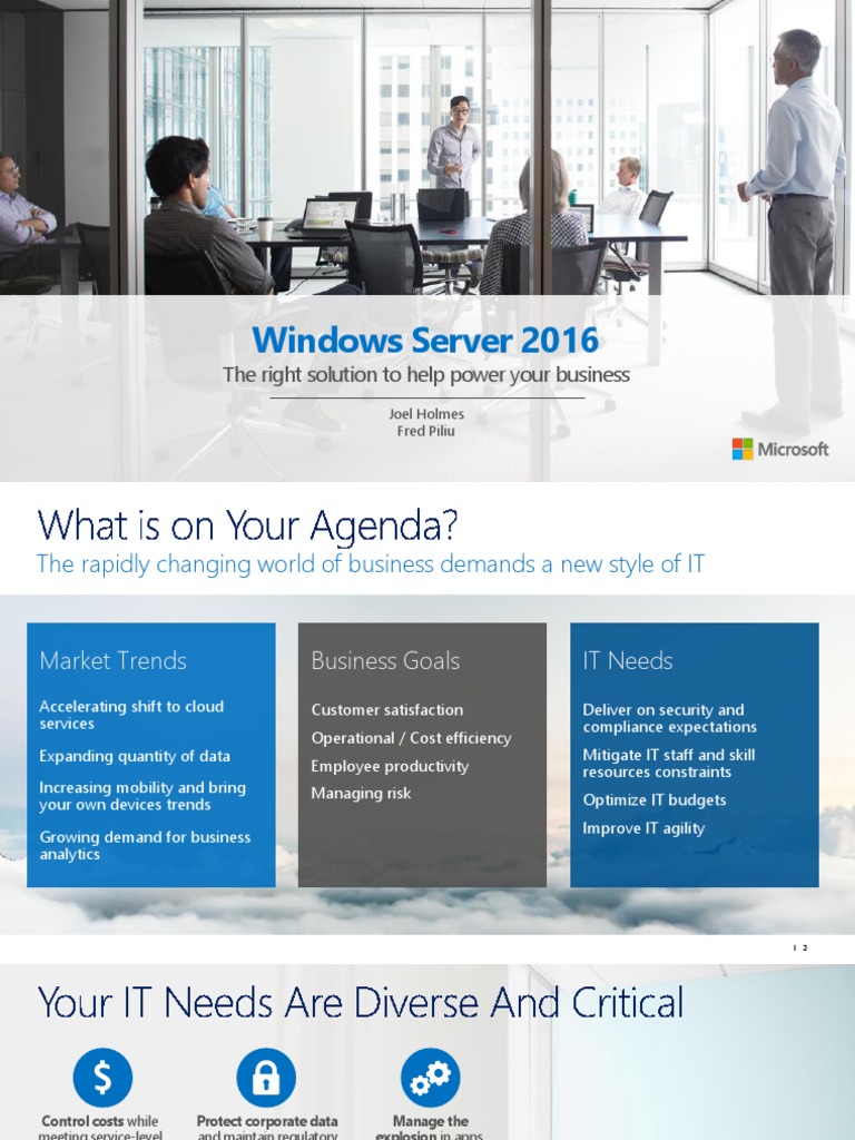 Windows Server 2016: The Right Solution To Help Power Your Business ...