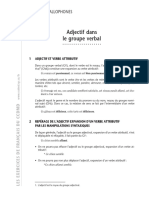 Adjectif Dans Le Groupe Verbal PDF