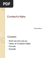 Notes On Cronbach's Alpha