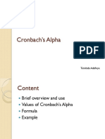 Notes On Cronbach's Alpha