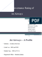 Corporate Governance Rating of Jet Airways