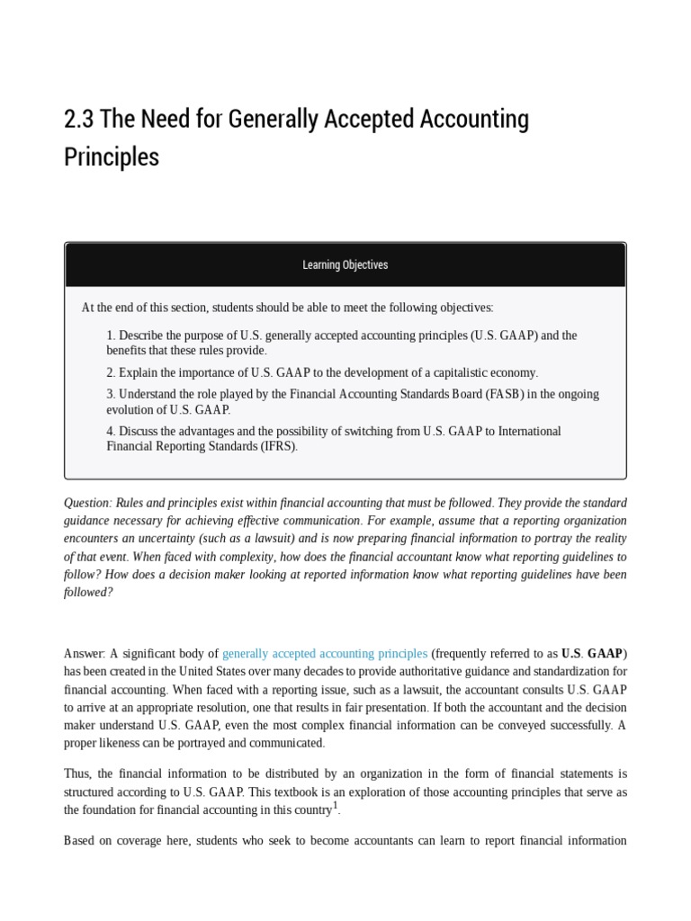 The Development and Ongoing Evolution of U.S. Generally Accepted ...