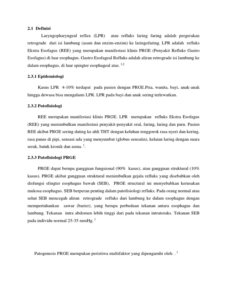 Definisi dan Gejala LPR | PDF