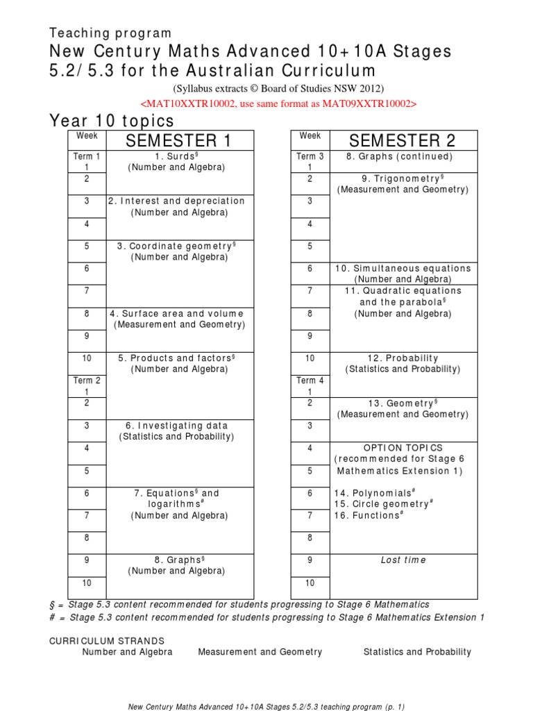 New Century Maths Year 10 5 3 TeachingProgram Line Geometry 